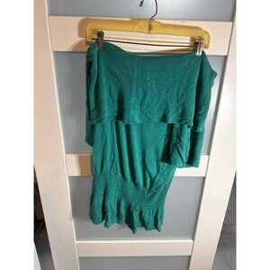 Max Edition Womens Smocked Waist Green Knit Top L                          46-99